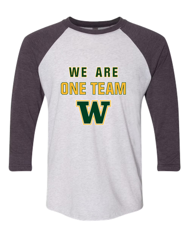 Whitefish Bulldogs We Are One Team Women's Baseball T-Shirt