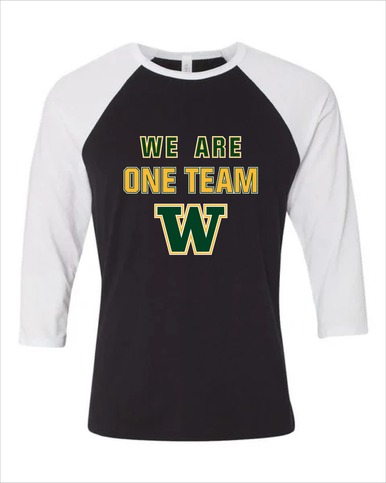 Whitefish Bulldogs We Are One Team Men's Baseball T-Shirt