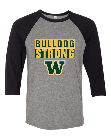 Whitefish Bulldogs Strong #1 Men's Baseball T-Shirt