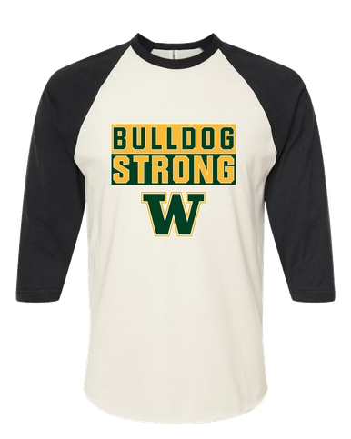 Whitefish Bulldogs Strong #1 Women's Baseball T-Shirt