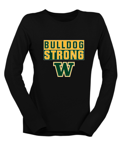 Whitefish Bulldogs Strong #1 Women's Premium LS T-Shirt
