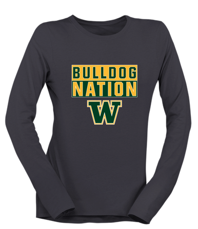 Whitefish Bulldogs Nation #1 Women's Premium LS T-Shirt