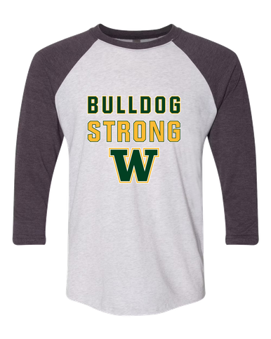 Whitefish Bulldogs Strong #2 Women's Baseball T-Shirt