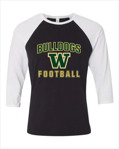 Whitefish Bulldogs Football #1 Men's Baseball T-Shirt