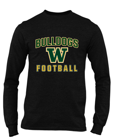 Whitefish Bulldogs Football #1 Men's LS T-Shirt
