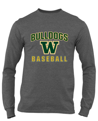 Whitefish Bulldogs Baseball #1 Men's LS T-Shirt