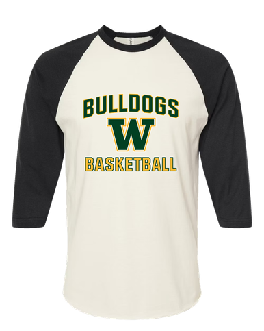 Whitefish Bulldogs Basketball #1 Men's Baseball T-Shirt