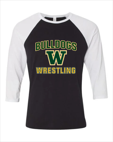 Whitefish Bulldogs Wrestling Men's Baseball T-Shirt