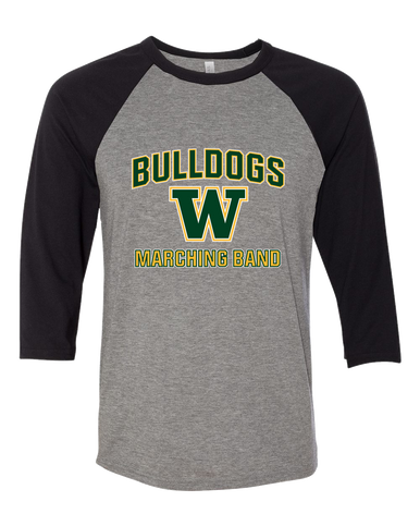 Whitefish Bulldogs Marching Band Men's Baseball T-Shirt