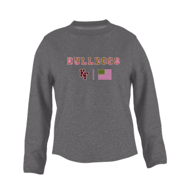 King's Fork Bulldogs KF Pink Camo Flag Women's Sweatshirt
