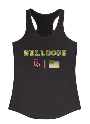 King's Fork Bulldogs KF Camo Flag Women's Tank Top