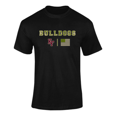 King's Fork Bulldogs KF Camo Flag Men's Premium SS T-Shirt