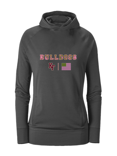 King's Fork Bulldogs KF Pink Camo Flag Women's Hoodie