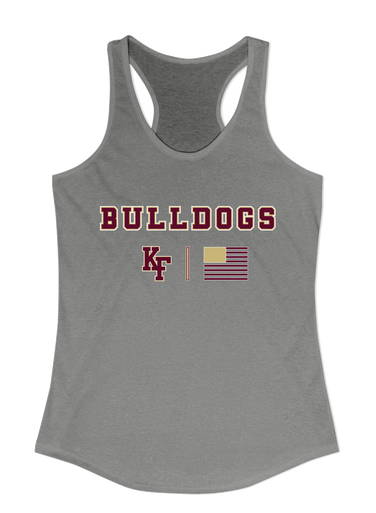King's Fork Bulldogs KF Team Colors Flag Women's Tank Top