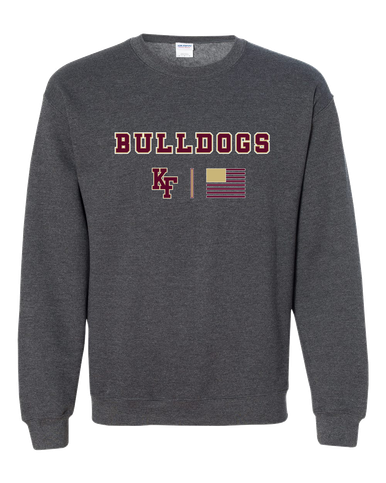 King's Fork Bulldogs KF Team Colors Flag Men's Sweatshirt