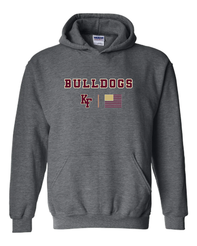 King's Fork Bulldogs KF Team Colors Flag Men's Hoodie