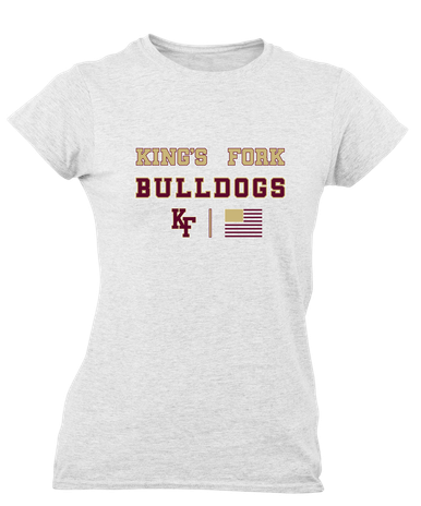 King's Fork Bulldogs KF Spirit Flag Women's SS T-Shirt