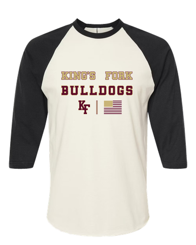 King's Fork Bulldogs KF Spirit Flag Women's Baseball T-Shirt