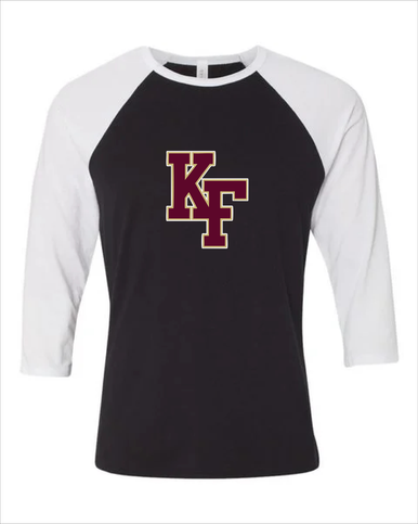 King's Fork Bulldogs KF Mascot #1 Women's Baseball T-Shirt
