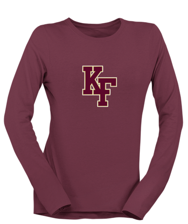 King's Fork Bulldogs KF Mascot #1 Women's LS T-Shirt