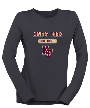 King's Fork Bulldogs KF Mascot #3 Women's LS T-Shirt