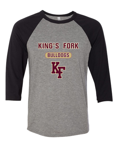 King's Fork Bulldogs KF Mascot #3 Women's Baseball T-Shirt