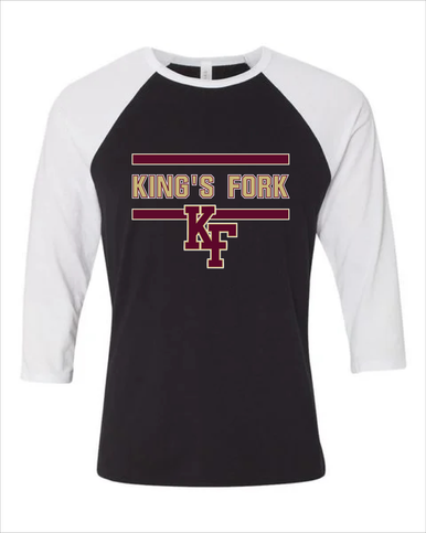 King's Fork Bulldogs KF Mascot #4 Women's Baseball T-Shirt