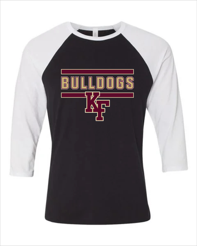 King's Fork Bulldogs KF Mascot #5 Men's Baseball T-Shirt