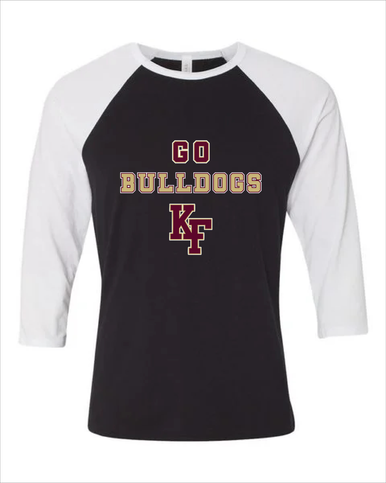 King's Fork Bulldogs KF Go Team Women's Baseball T-Shirt