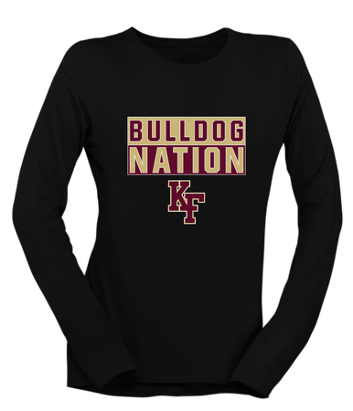 King's Fork Bulldogs KF Nation #1 Women's Premium LS T-Shirt