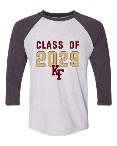 King's Fork Bulldogs KF Class of 2029 Men's Baseball T-Shirt