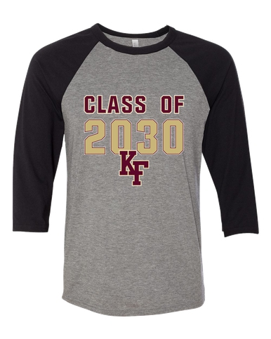 King's Fork Bulldogs KF Class of 2030 Men's Baseball T-Shirt