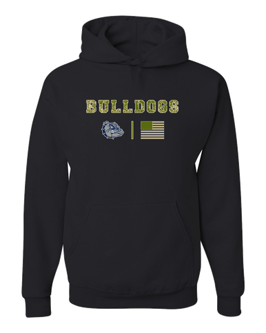 West Albany Bulldogs Camo Flag Men's Premium Hoodie