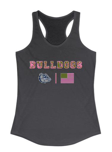 West Albany Bulldogs Pink Camo Flag Women's Tank Top
