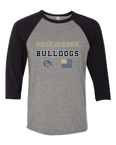 West Albany Bulldogs Spirit Flag Men's Baseball T-Shirt