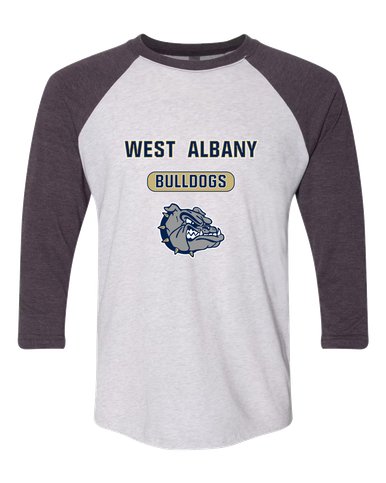 West Albany Bulldogs Mascot #3 Women's Baseball T-Shirt