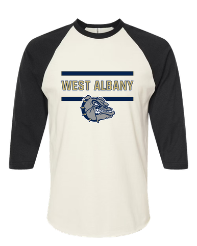 West Albany Bulldogs Mascot #4 Women's Baseball T-Shirt