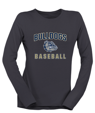 West Albany Bulldogs Baseball #1 Women's LS T-Shirt
