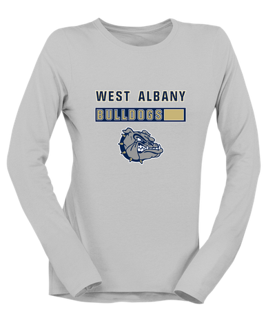 West Albany Bulldogs Mascot #7 Women's LS T-Shirt