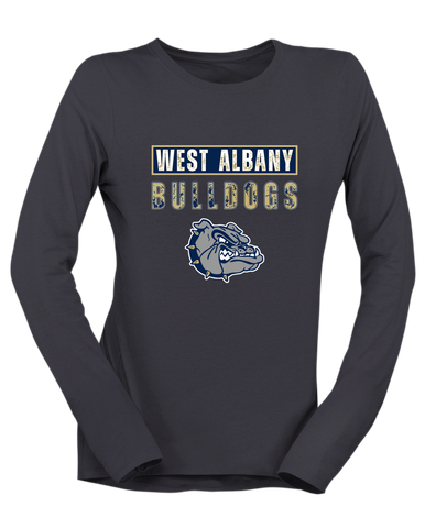West Albany Bulldogs Mascot #9 Women's LS T-Shirt