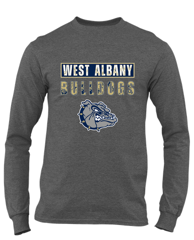 West Albany Bulldogs Mascot #9 Men's LS T-Shirt