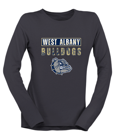 West Albany Bulldogs Mascot #9 Women's Premium LS T-Shirt