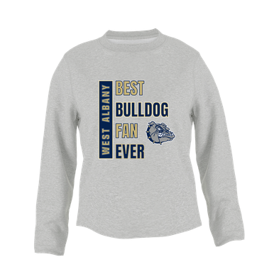 West Albany Bulldogs Best Bulldog Fan Women's Sweatshirt