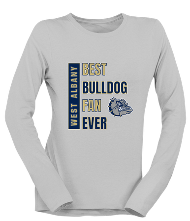 West Albany Bulldogs Best Bulldog Fan Women's LS T-Shirt