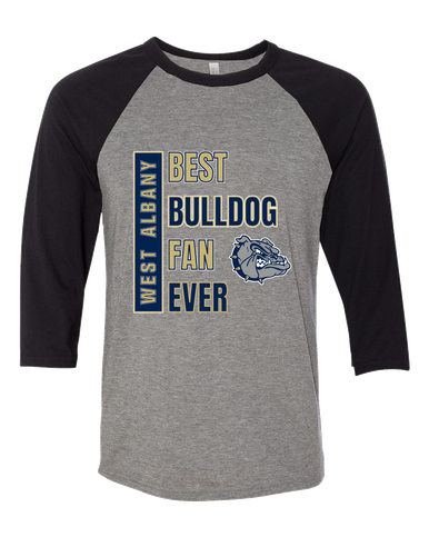 West Albany Bulldogs Best Bulldog Fan Men's Baseball T-Shirt