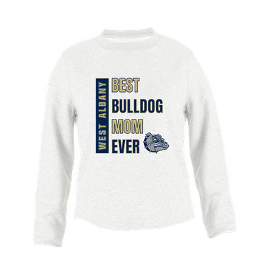 West Albany Bulldogs Best Bulldog Mom Women's Sweatshirt