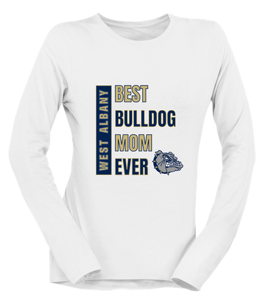 West Albany Bulldogs Best Bulldog Mom Women's LS T-Shirt