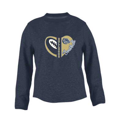 West Albany Bulldogs Heart Football Women's Sweatshirt