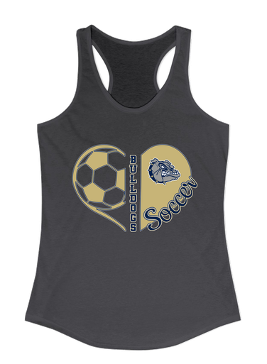 West Albany Bulldogs Heart Soccer Women's Tank Top