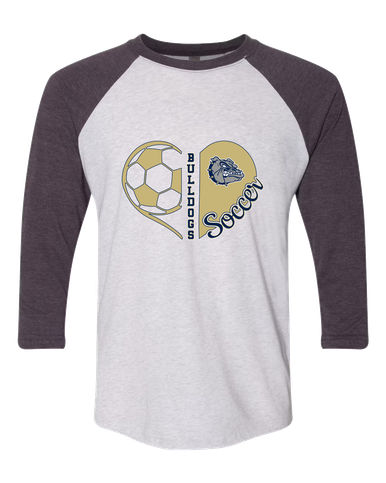 West Albany Bulldogs Heart Soccer Women's Baseball T-Shirt